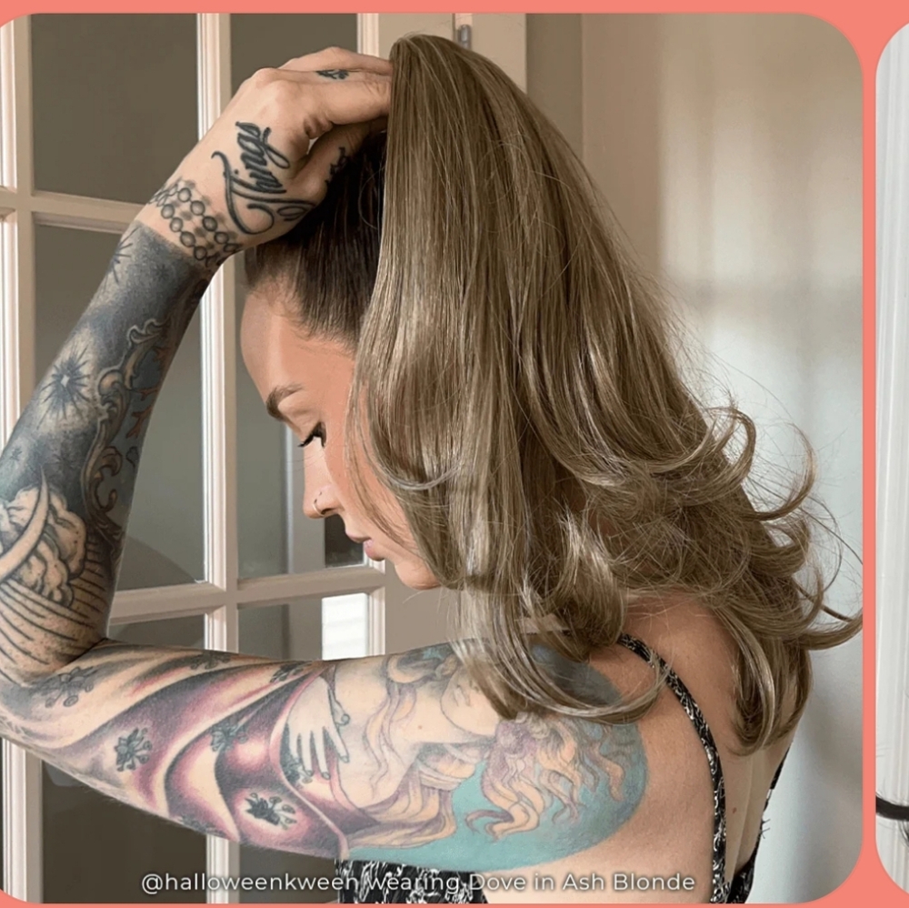 Insert name here INH Dove Ash Blond - Ponytail Comb Extention NEW